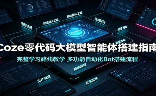 Coze零代码大模型智能体搭建指南:完整学习路线教学,多功能自动化Bot搭建流程